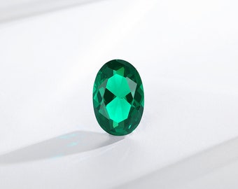 Emerald Oval Cut Loose Cubic Zirconia (1pc, 2pcs)