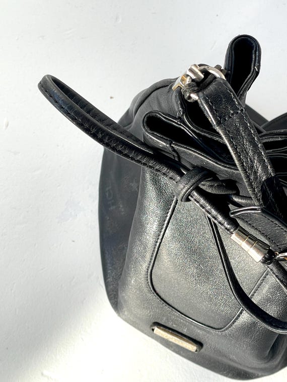 Vintage 90s Bucket Bag | Leather | Black - Etsy