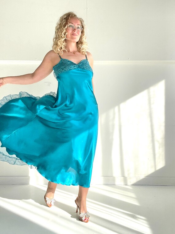 princess polly baby blue dress Vintage Slip Dress In Women's Vintage Dresses for sale