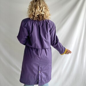 Vintage 80's Parka Size M Polyester Purple with Yellow details image 3