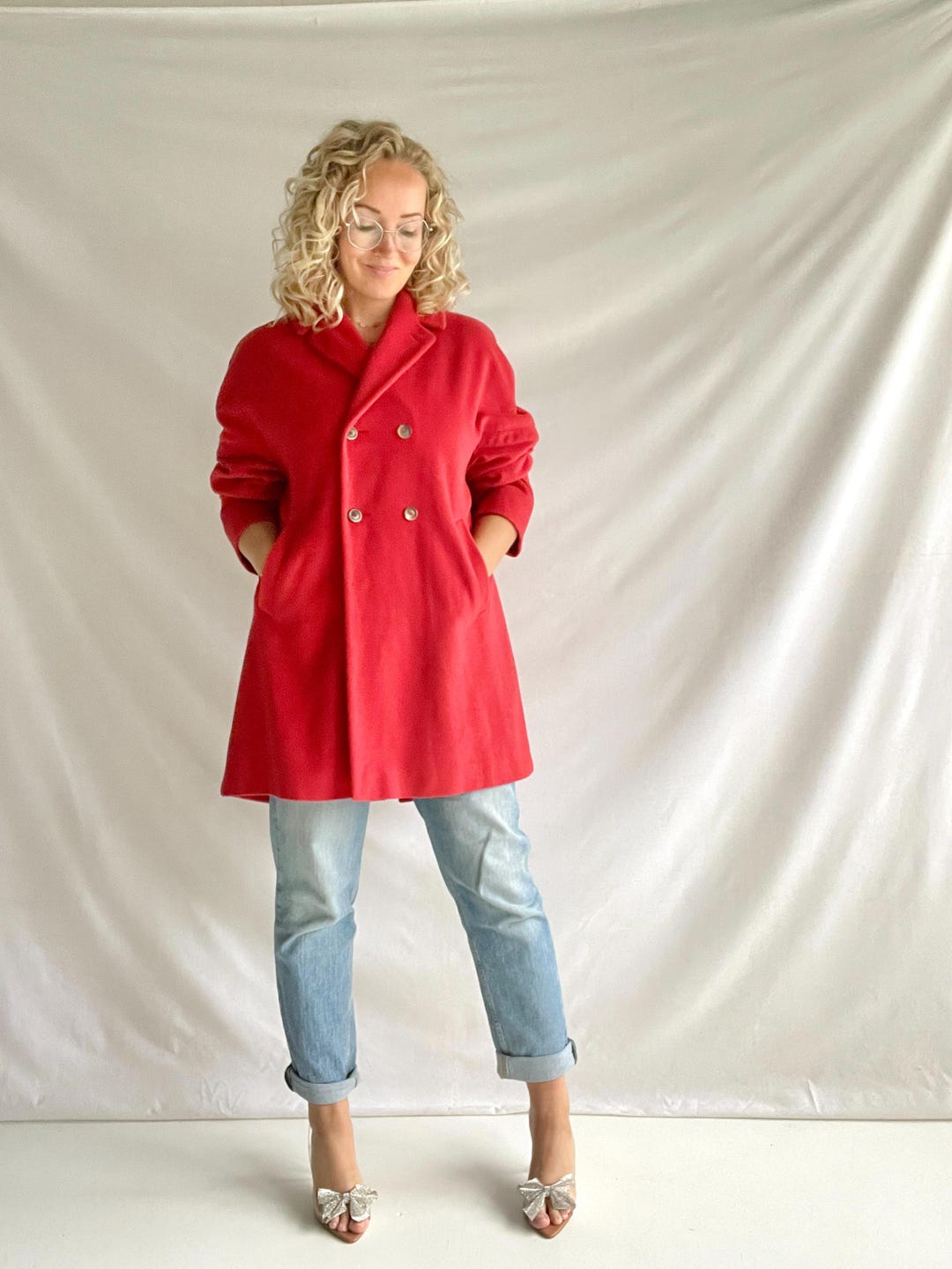 Vintage 90s Coat | Size M/L | Wool/angora | by Jill Sander - Etsy