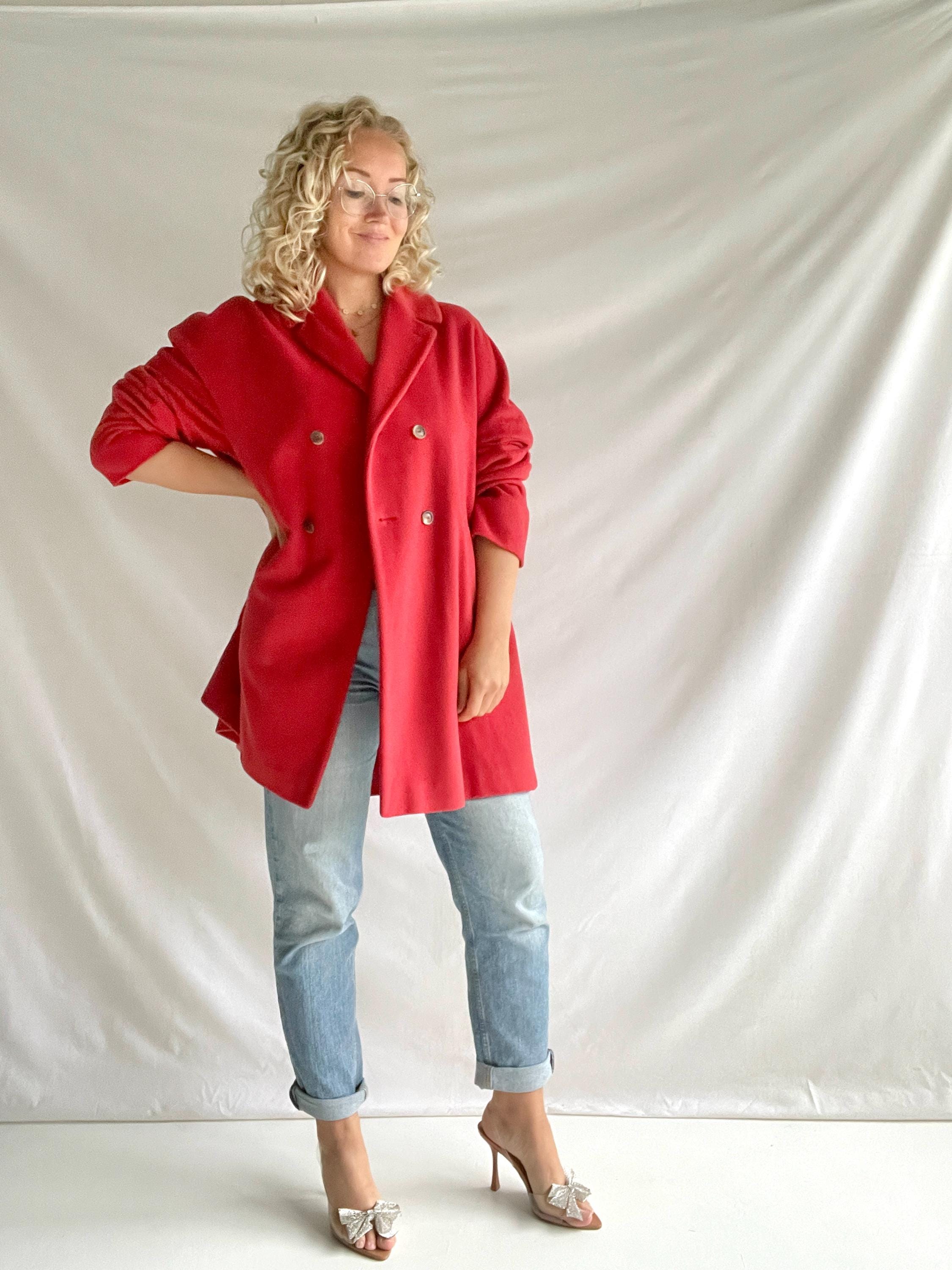 Vintage 90s Coat | Size M/L | Wool/angora | by Jill Sander - Etsy