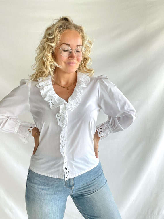 cotton ruffle blouse