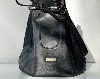 バッグ - 90s vintage leather shoulder bag Vintage 90s Y2K TOMMY HILFIGER Leather Satchel Handbag