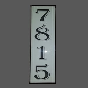 Personalized Laser Engraved Glass Tile 12&quot;x4&quot; mirrored edge, great for door nameplate, address, or room number, perfect housewarming gift!!