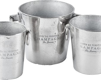 Champagnerkühler, Weinkühler, Flaschenkühler, Champagner, Wein, Aluminium, Silber, S, M, L, 20 cm, 23 cm, 32 cm