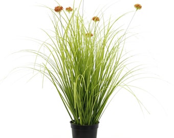Artificial grass, artificial grass, decorative grass, artificial plant, houseplant, green plant, artificial plant, in a black pot, very realistic