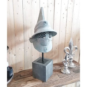 Helmet Gladiator Warrior Statue Decorative Figure Polyresin - Modern Decorative Sculpture - XXL 35x29x74H cm