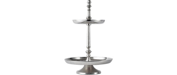 Schaal rond / asymmetrisch, aluminium decoratie zilver luxe - moderne decoratieve schaal van metaal - tafeldecoratie bruiloft - kerstdecoratie voor woonkamer, eetkamer of keuken - 28x28x12,5 cm (goud