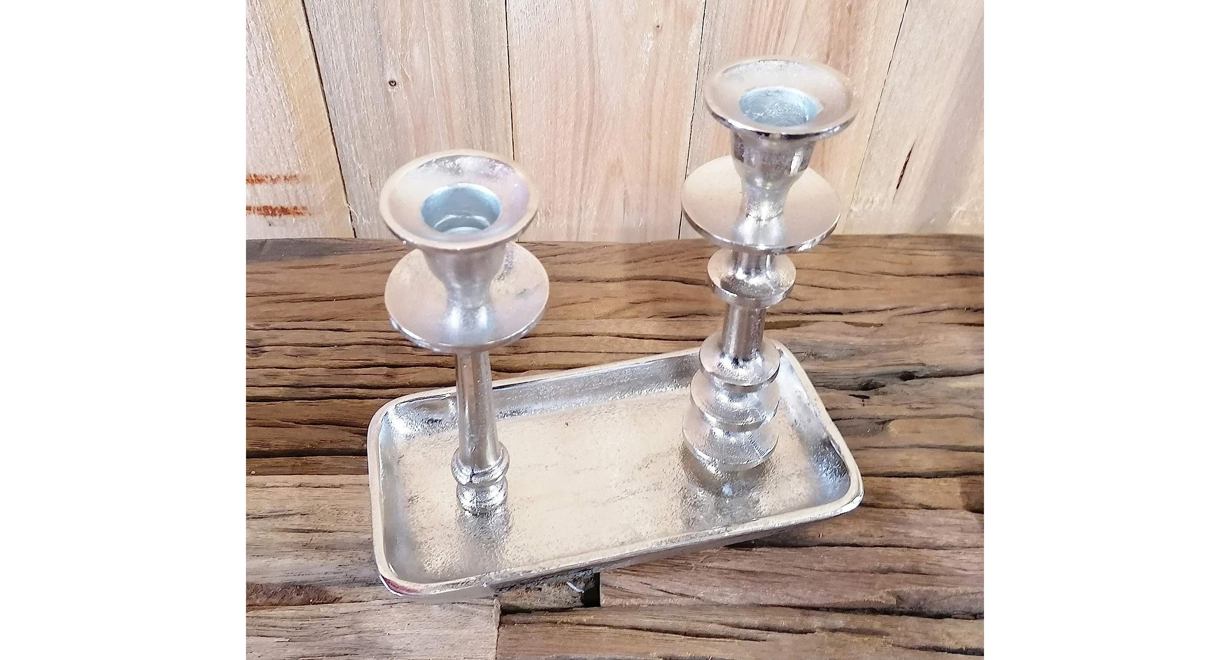 VINCIGANT - Candelabro De 3 Brazos Color Dorado Y Plateado Metal Dorado