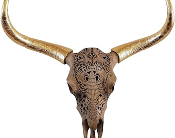 Bull Head Bull Head Bull Skull Bull Horns Antler Wall Decoration Polyresin Huge Luxury Large Modern Wall Decoration XXL 72 cm