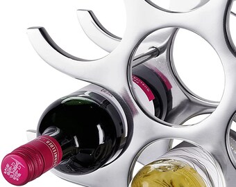 MichaelNoll Étagère à Vin En Aluminium Argenté 72 Cm XL