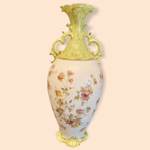 RW Rudolstadt – Rare, Hand-painted, 1924 German Porcelain, Floral Vase