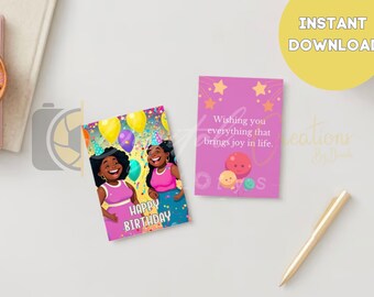 Unique Afrocentric Birthday card:Celebrate Her Special Day with Beauty and Culture African American Inspired