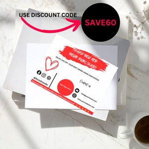 Thank You Card Template: Business Packaging Insert (Digital Download)