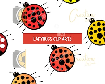 Ladybug Clip art Files for Your Creative Needs|Ladybug Bundle SVG Files|Adorable Ladybug Clip arts|Commercial use