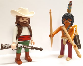 Personnages indiens et occidentaux Playmobil personnalisés