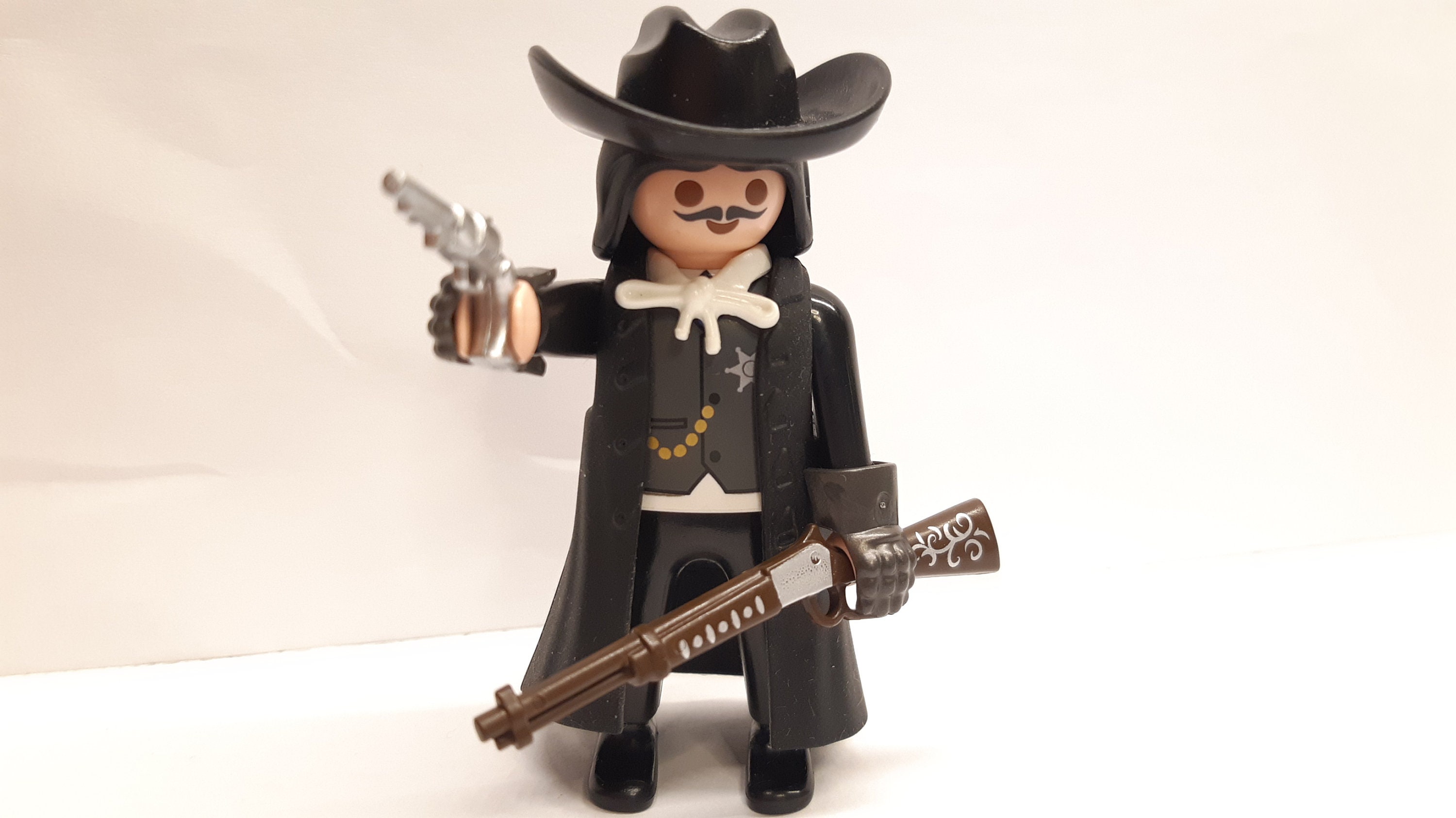 Playmobil Custom Western Cowboy Sheriff Figure Wyatt Earp TOP 
