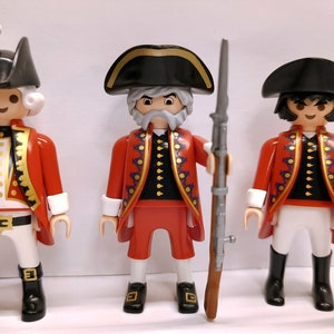 3x Playmobil Custom British Soldiers RedCoat #1 - RAR TOP