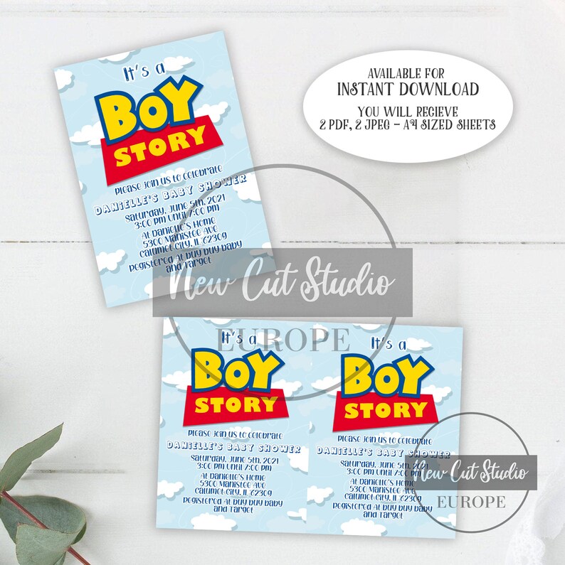 It's a Boy Story Baby Shower Toy Story Baby Shower Toy Etsy