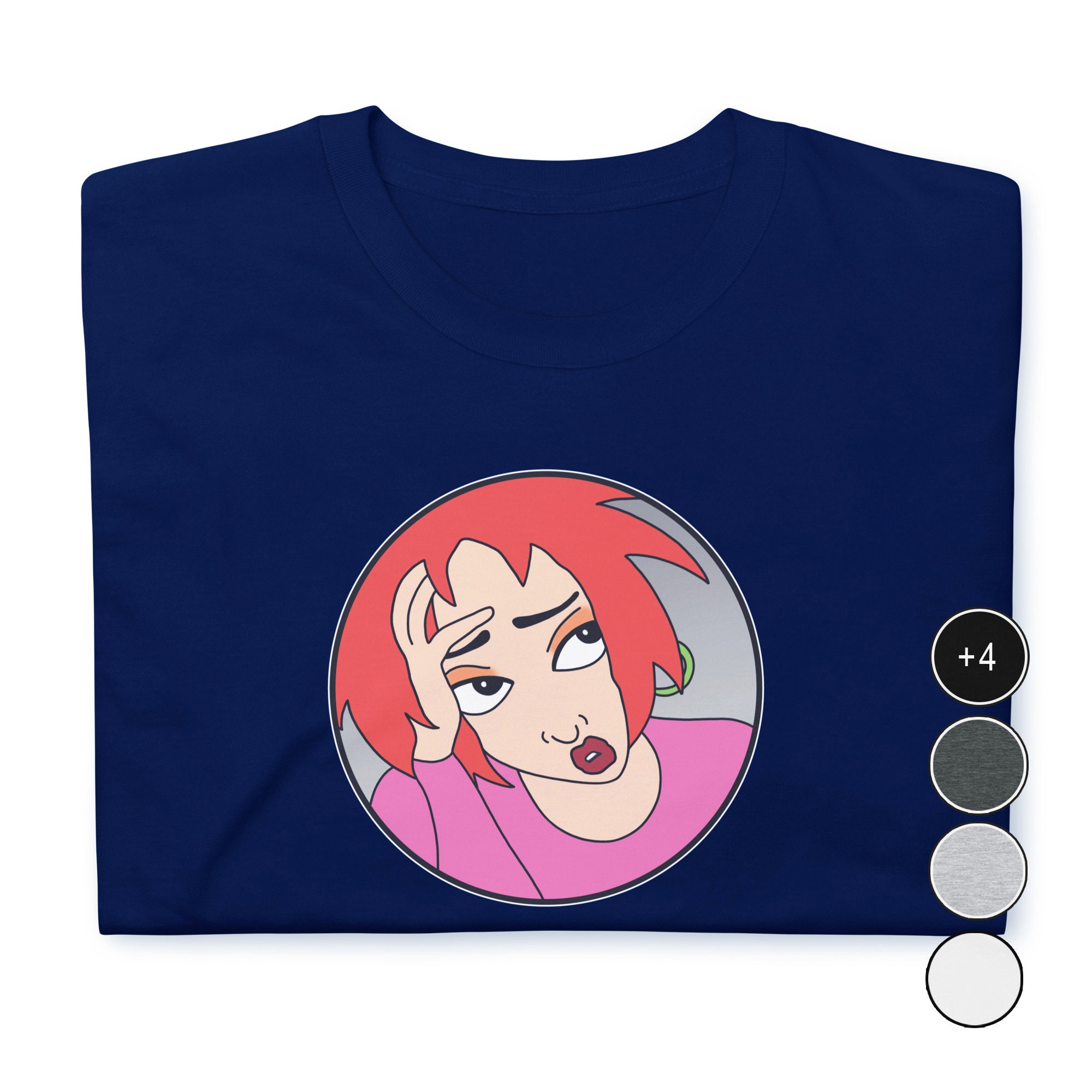 Laura Dr. Katz Adult Tee, 90's Cartoon TV Show Small Gift, Choice of Navy Black Dark/Gray or White Mens Womens Soft Pajama Graphic T-Shirt