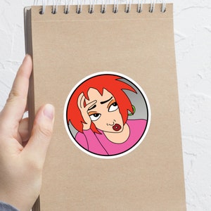 Laura Dr. Katz Sticker, Funny Small Novelty Office Gift, 90s Animated Cartoon TV Show Character Decal Decoration, Christmas Stocking Stuffer