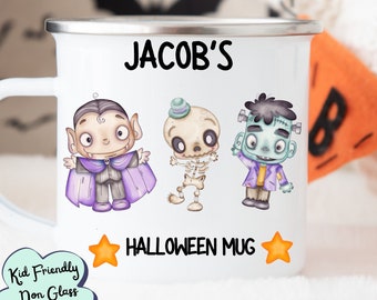 Kids Halloween Mug, Hot Chocolate Mug,  Kids Halloween Gift , Personalized Kids Halloween Mug, Pumpkin Mug, Halloween Gift