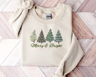 Christmas Tree Sweatshirt, Christmas Sweatshirt, Christmas Shirts for Women, Christmas Crewneck, Christmas Sweater, Winter Sweatshirt