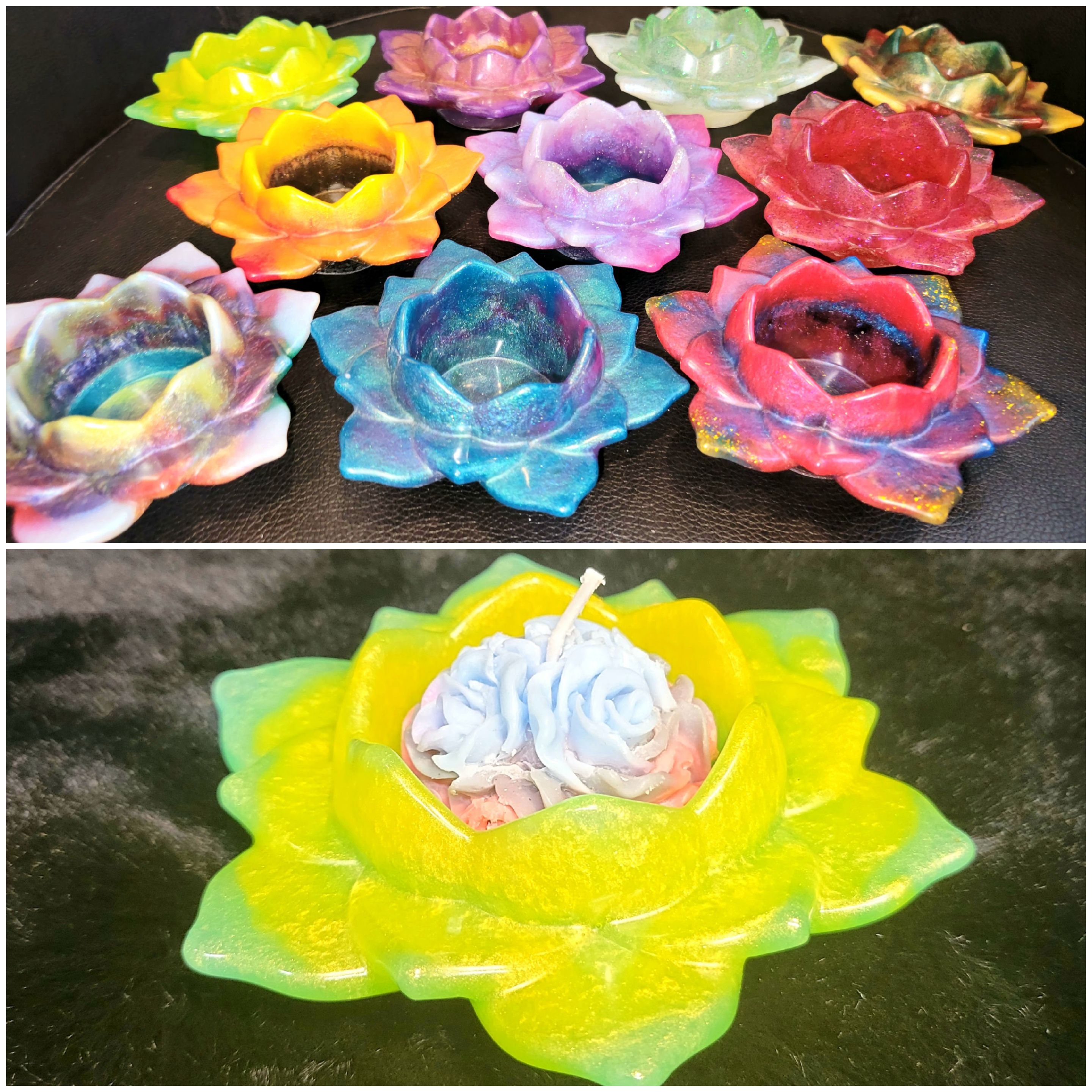 Epoxy Candle Holders Etsy