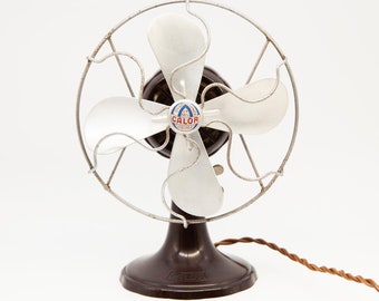 Vintage Oscillating Dominion Fan, Working Antique Fan, Old Table