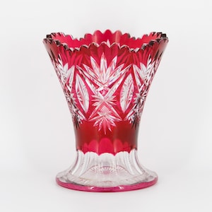 Val Saint Lambert Ruby Red Crystal Wedding Glass “scheffel Val Saint Lambert Ruby Red Crystal Wedding Glass “scheffel