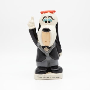 Rzeźba „Attention Asking Droopy” w kolorze czarnym i szarym, ręcznie robiona w USA przez Turner Entertainment Company, prezent w formie kreskówki lub dla miłośników Droopy