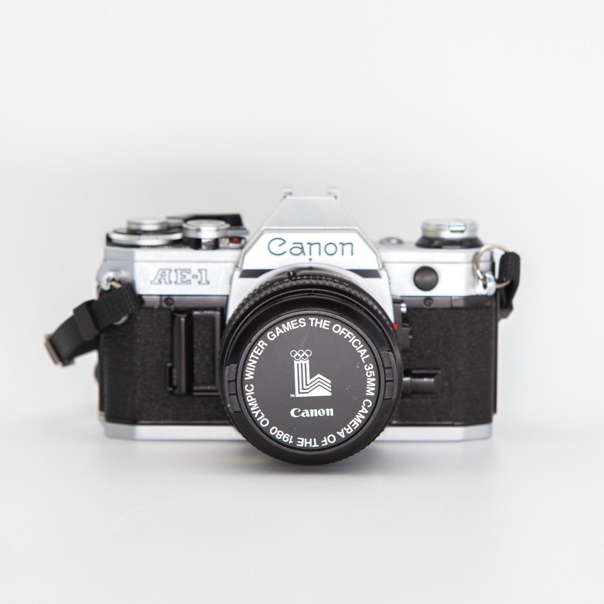 Canon AE-1 SLR Camera W/ Lenses, Flash, Case - 1980 Olympic