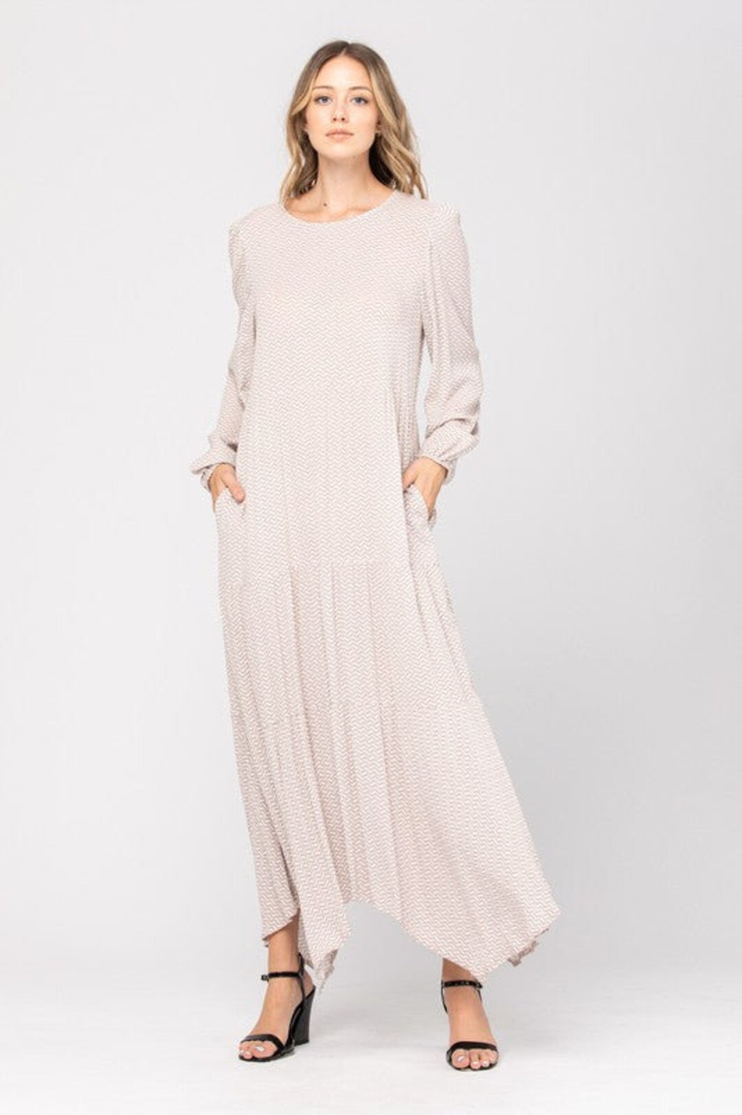 Shaggy Hem Line Midi Dress Casual Summer Dress Etsy