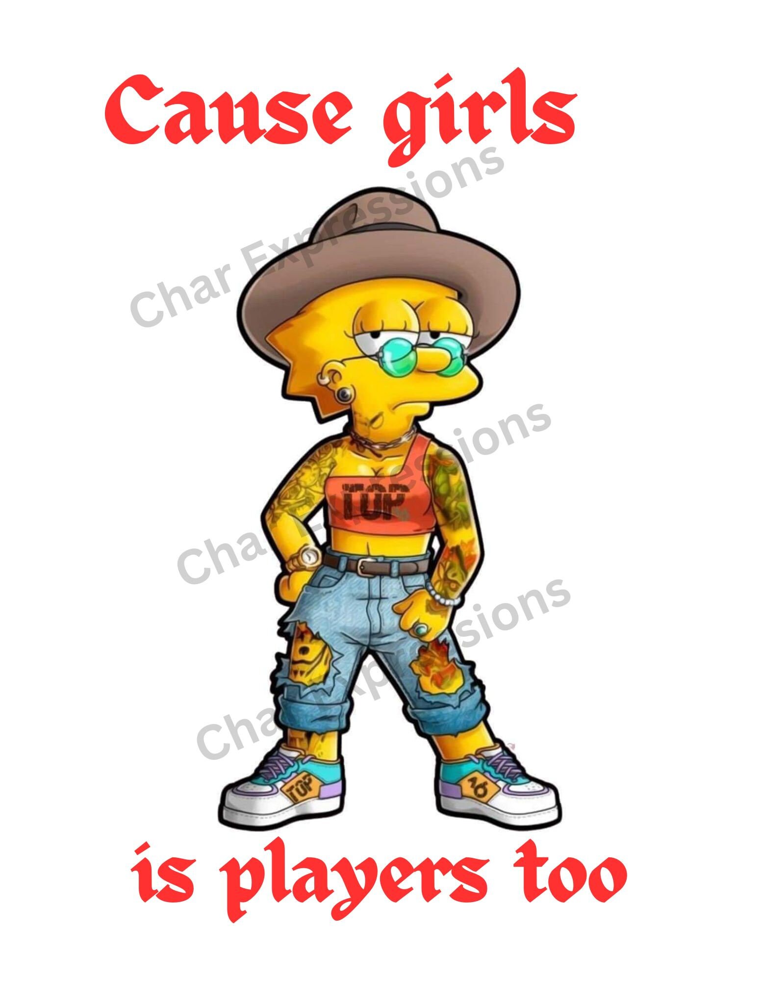 Cause Girls is Players Too Lisa Simpson Etsy