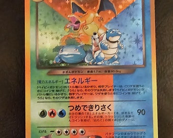 Hochwertige handgefertigte Karte von Charizard Blastoise und Venusaur mit Profi-Hülle und schnellem Versand