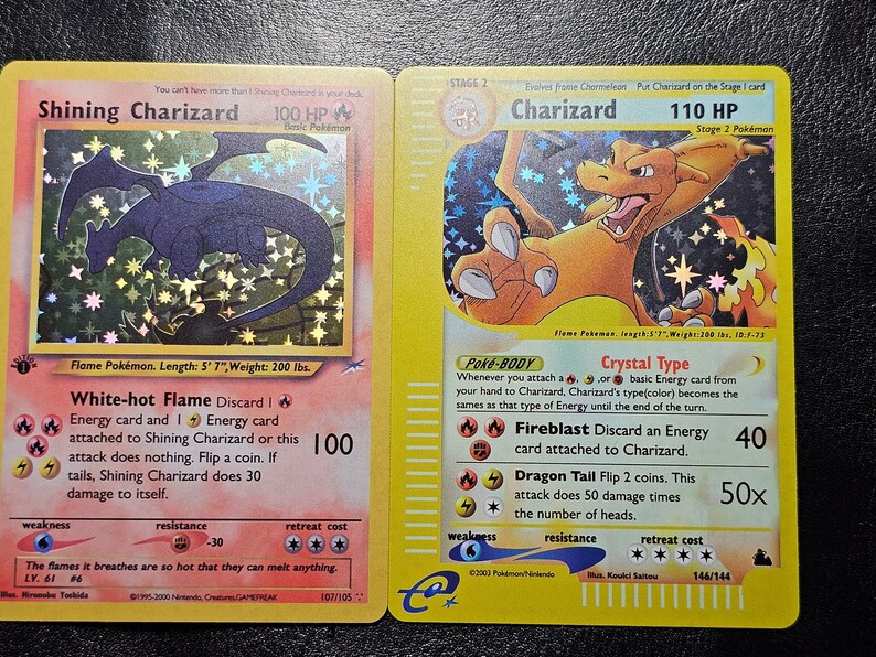 First Partner Charizard Card First Edition Charizards High Quality Handmade With 3 Custom Card With ...