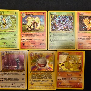 High Quality 1st Edition Holographic 7 Seven Custom Handgefertigte Pokemon Karten mit schneller Lieferung