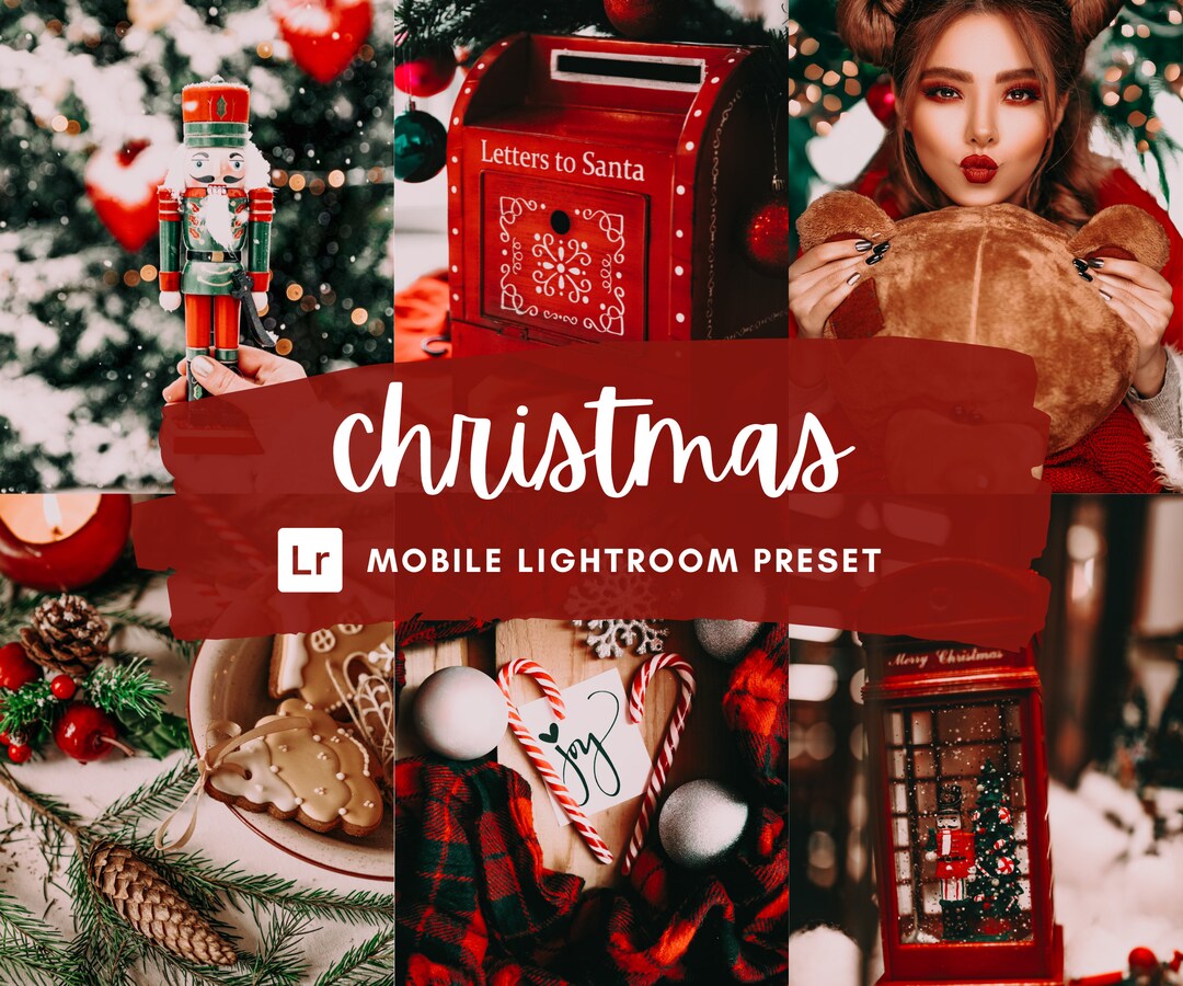 Christmas Filters, Festive Preset, Lightroom Mobile Preset, Instagram