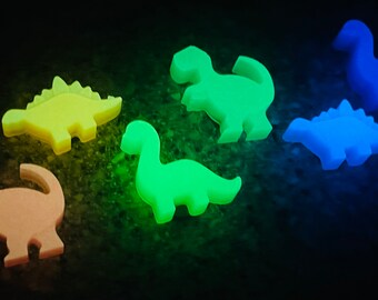 Glow In The Dark Dinosaur Refrigerator Magnets, Locker Magnets, Back to School, Office and Desk Magnets, Kids Magnets, Glows Very Bright!