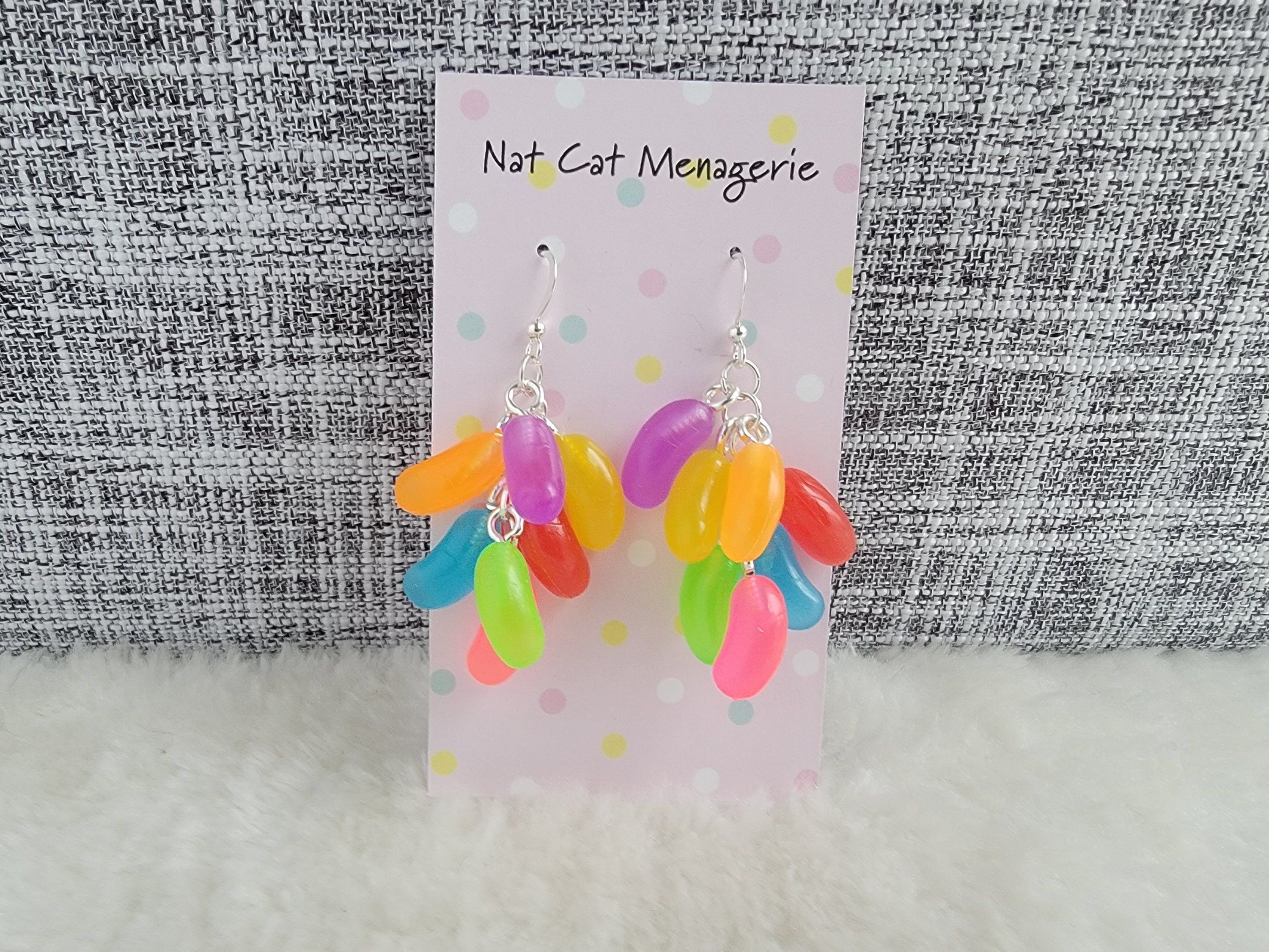 Rainbow jelly earrings