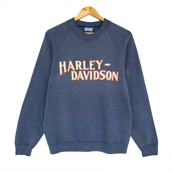 Vintage 80s Harley Davidson Sweatshirt Vintage Harley Davidson Crewneck Vintage Harley Davidson Jumper Size M