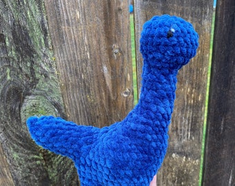 Gehaakte Brontosaurus-knuffel: handgemaakte dinosaurusknuffel