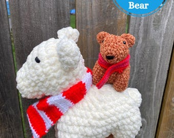 Patroon gehaakt beer: Benny de Beer met sjaal (pdf-download)