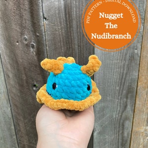 Patron au crochet Nugget the Nudibranche : amigurumi à couture basse (téléchargement PDF)