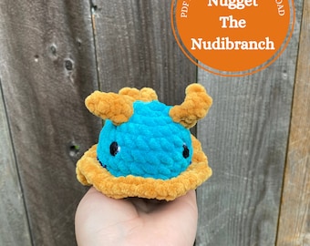 Nugget the nudibranch-haakpatroon: laaggestikte amigurumi (pdf-download)