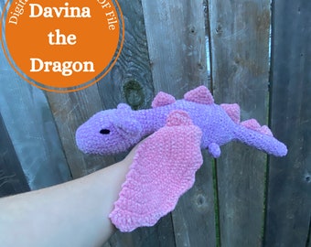 Davina the Dragon-haakpatroon: amigurumi-pdf (digitale download)