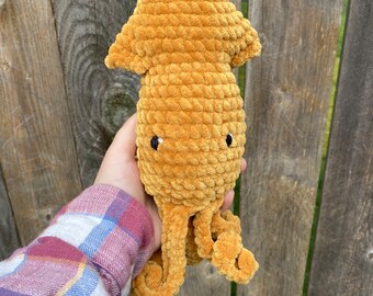 Gehaakte inktvisknuffel: handgemaakt polyester knuffeldier