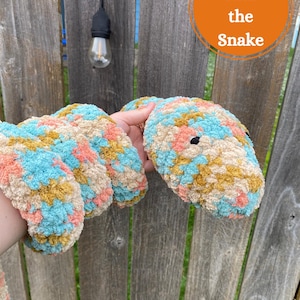Crochet Snake Pattern: Silas the Snake - Long Plush Toy (PDF Download)