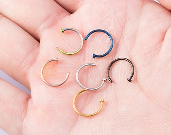 fake fish hook lip ring Faux Lip Ring - Unisex Fake Lip Hoop Ring - No Piercing - Clip on Lip Ring  - Choose Color - Clip on Jewelry - Face Jewelry - Body Jewelry